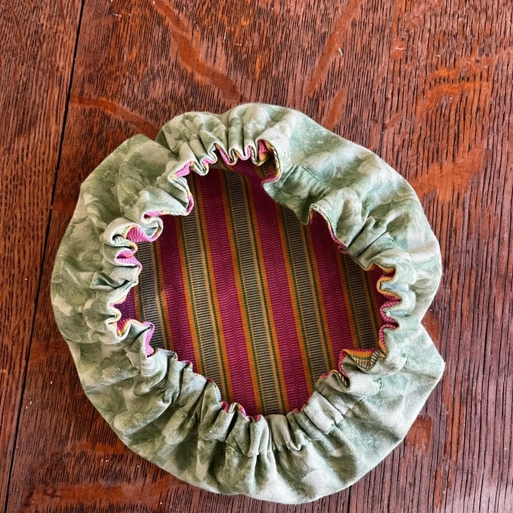 Green Floral Fabric Bowl Cover